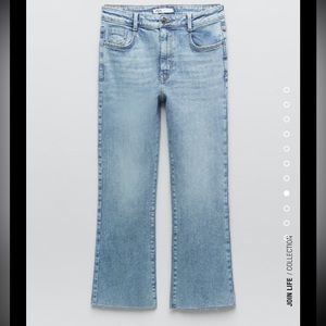 Zara Flare High Rise Blue Jeans